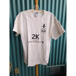 Gildan T-Shirt Men's White Large L Toronto Pearson Runway Run 2016 Cotton